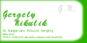 gergely mikulik business card